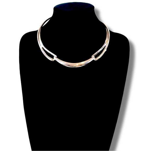 BOLD Elements Silver Collar Statement Necklace | NWT - Picture 1 of 6